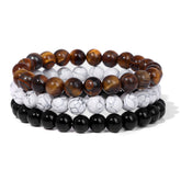 Men’s Natural Stone Bead Bracelet – Handmade Energy Healing Jewelry